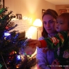 Autumn gets a little help from Mom.