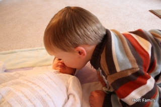 Ethan kissing Autumn