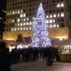 Chicago at night during Christmas
