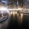 Chicago at night during Christmas