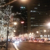 Chicago at night during Christmas