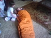 Ethan's new sleeping bag from his Uncle and Aunt.