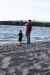 Mom and Ethan at the water's edge.